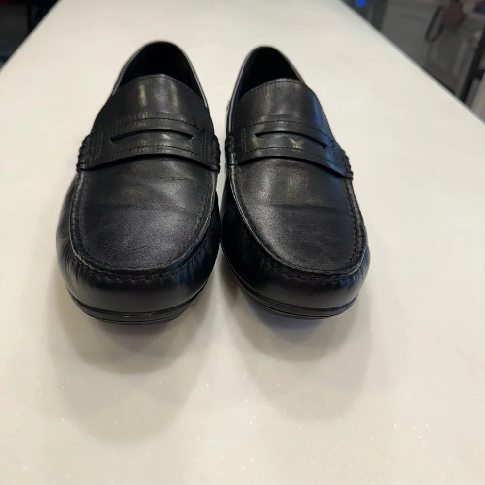 Coach Men’s Leather Driving Loafers Black Leather Sz 12D NEW